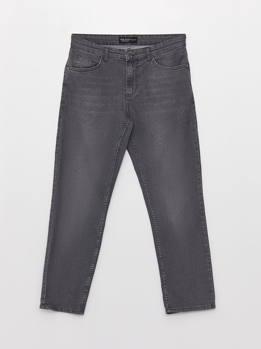 Gri 790 Rahat Kalıp Erkek Jean Pantolon-5