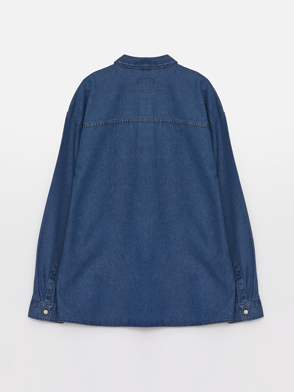 Relaxed Fit Long Sleeve Men's Denim Shirt-6