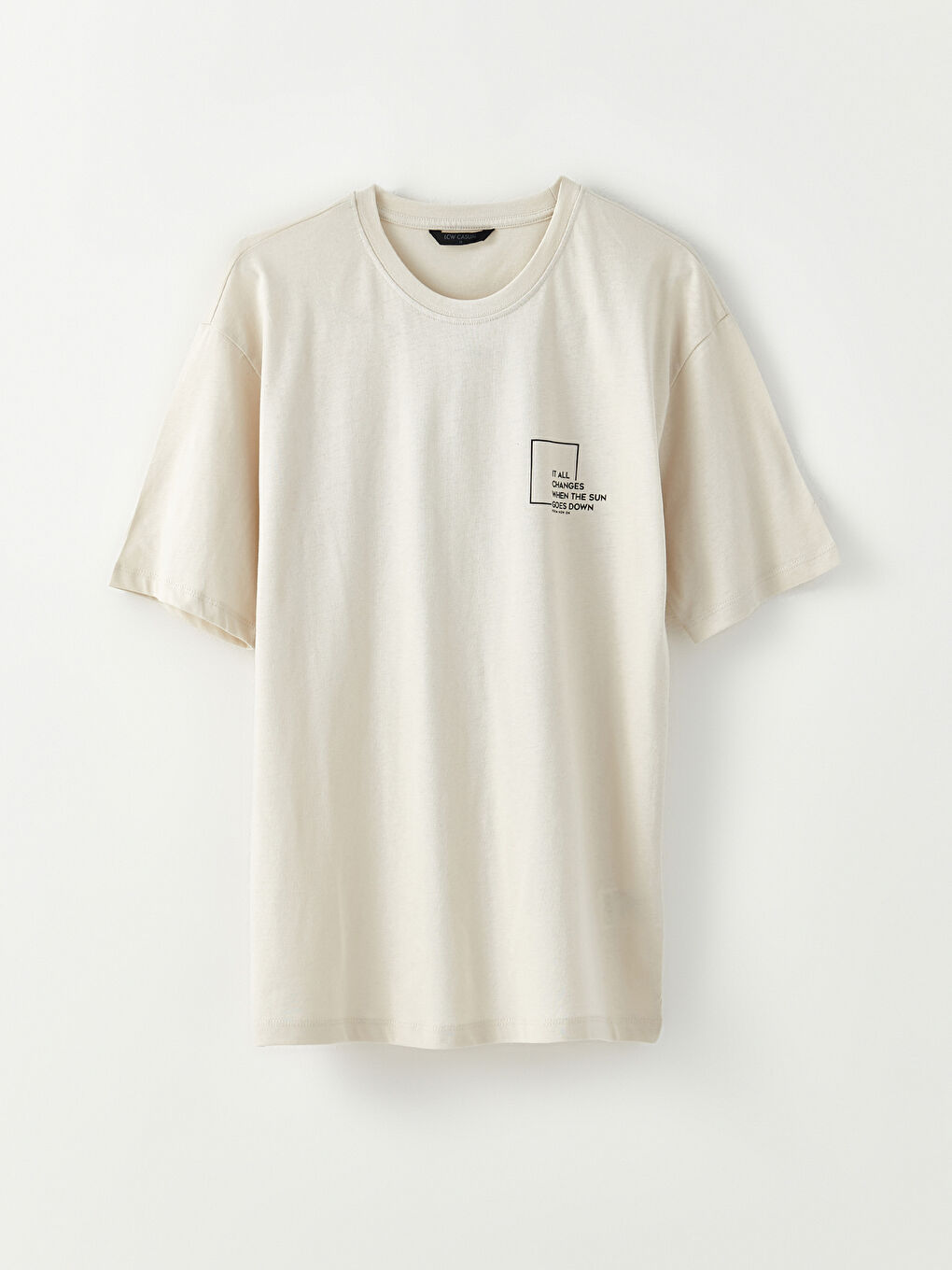 Crew Neck Short Sleeve Printed Combed Cotton Men's T-shirt-5