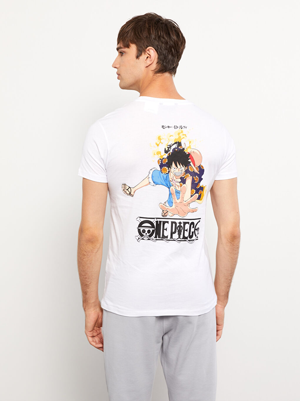 Tricou pentru Bărbați One Piece Imprimat Jerseu cu Guler Rotund și Mânecă Scurtă-4