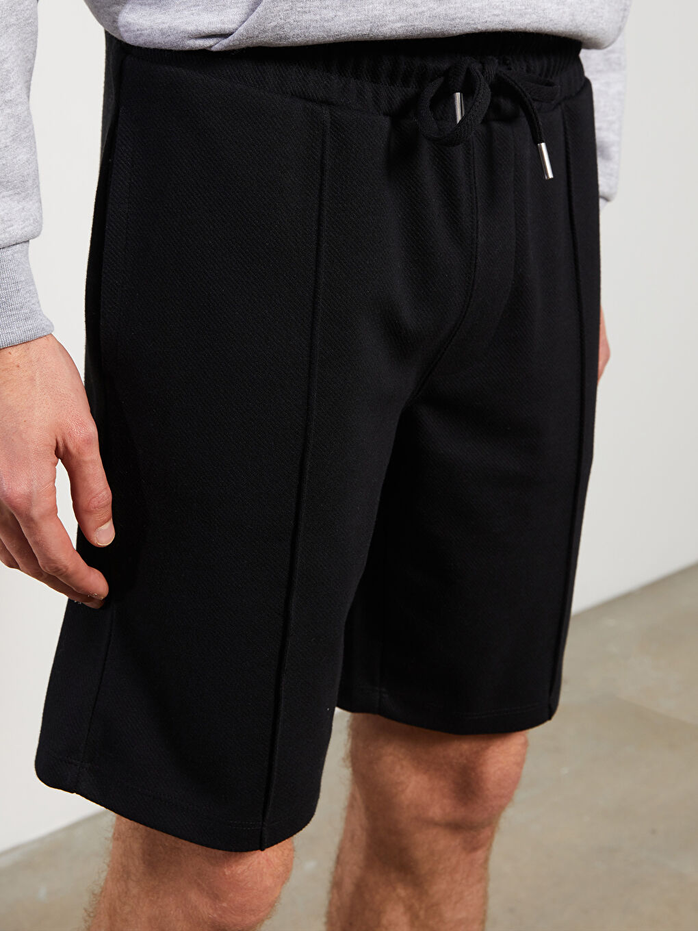 Slim Fit Knitted Men Shorts -S32445Z8-CVL
