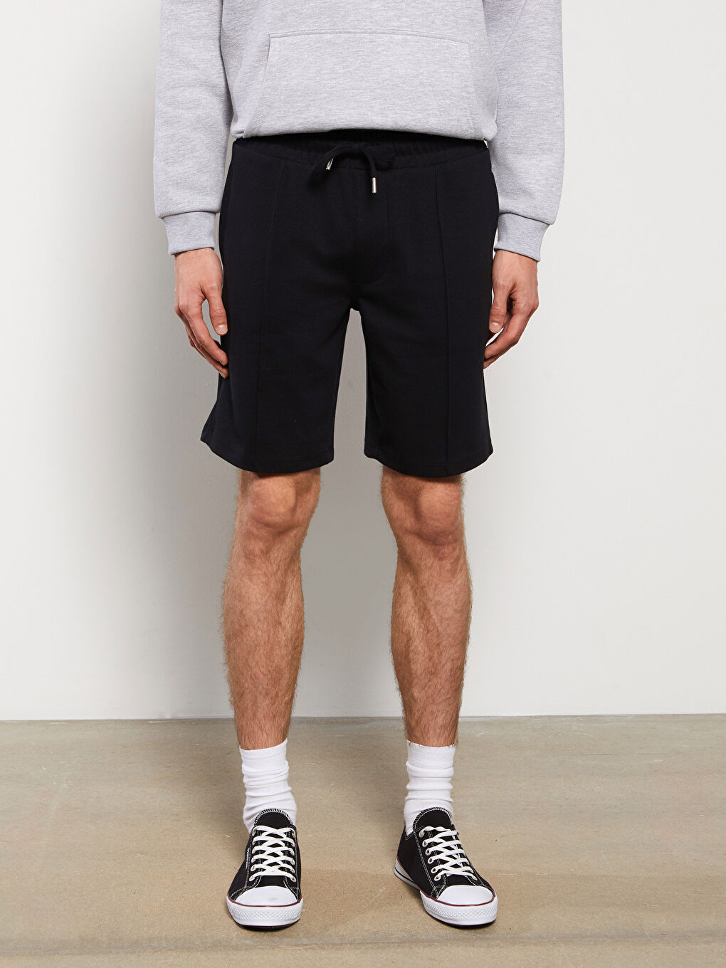 Slim Fit Knitted Men Shorts -S32445Z8-CVL