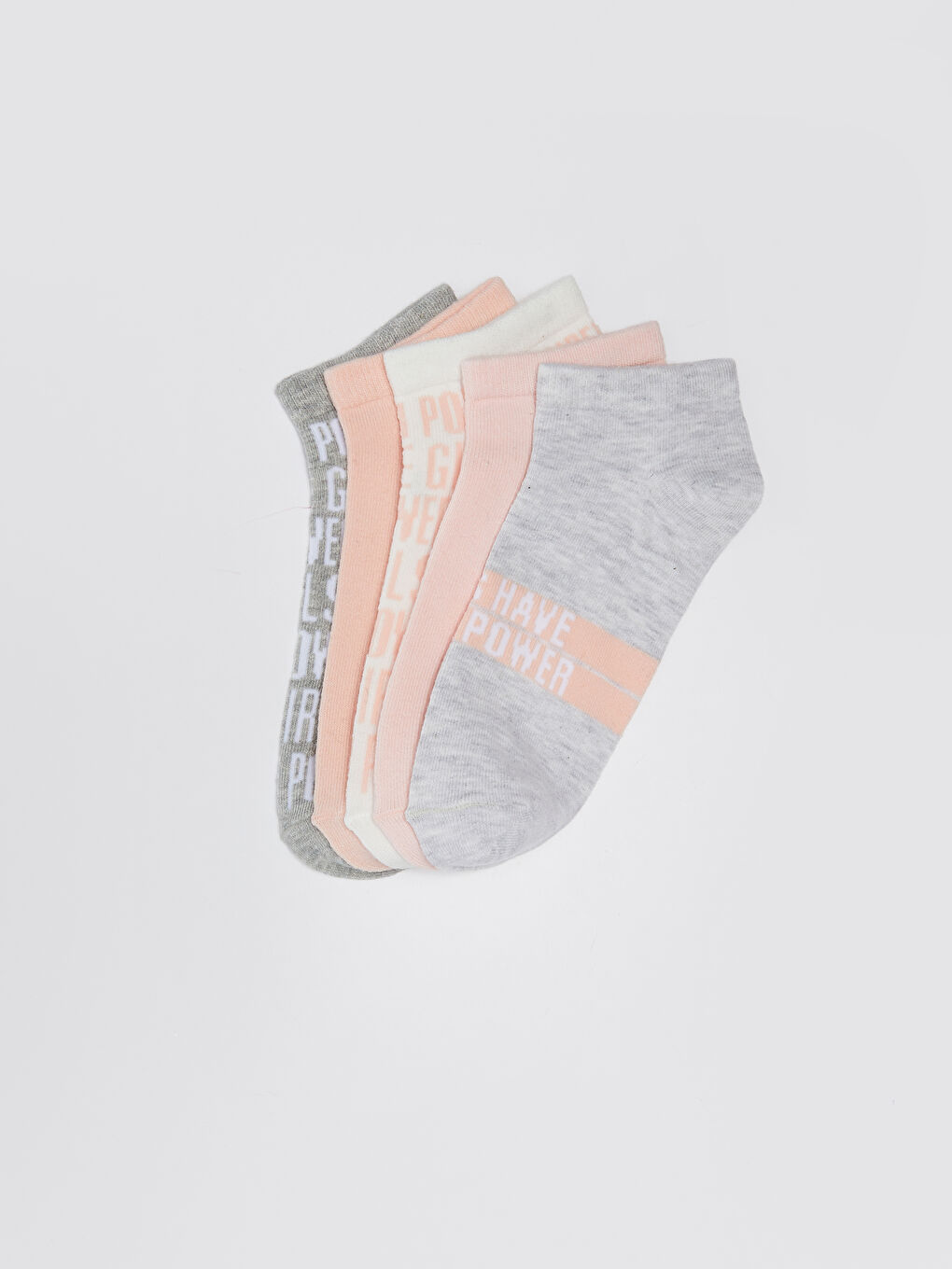 LC Waikiki Patterned Women's Trainer Socks 5 Pack -W3G363Z8