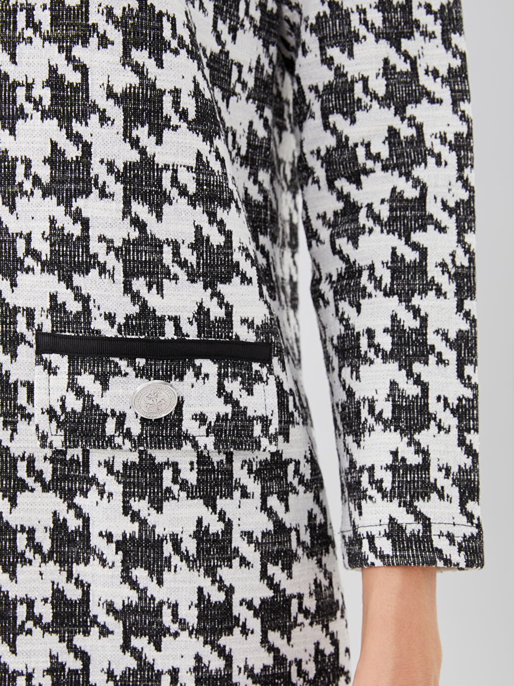 Crew Neck Patterned Long Sleeve Women's Tunic -S32455Z8-MHS