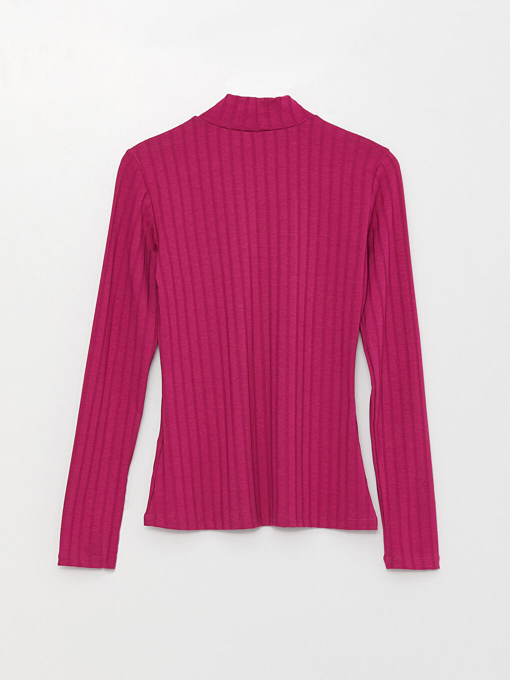 Funnel Neck Plain Long Sleeve Women's T-Shirt-7