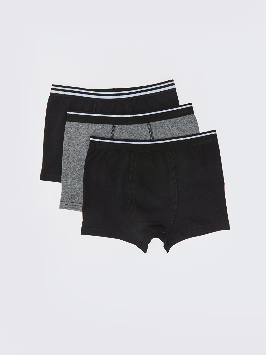 Lot de 3 Caleçons Boxers en Coton Basique pour Garçons