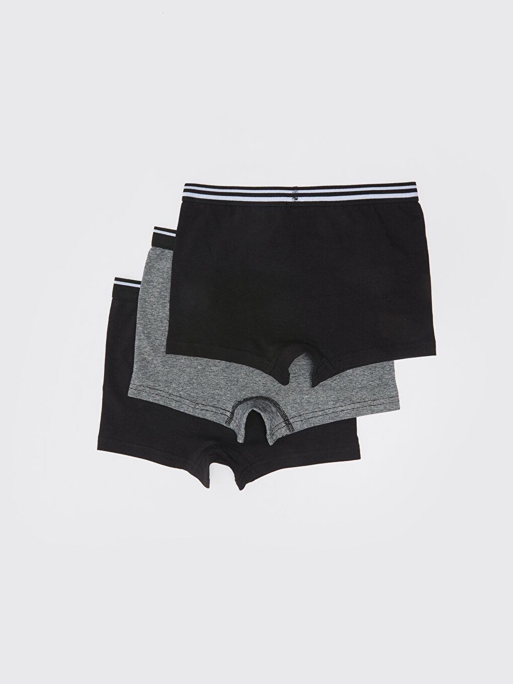 Lot de 3 Caleçons Boxers en Coton Basique pour Garçons-1