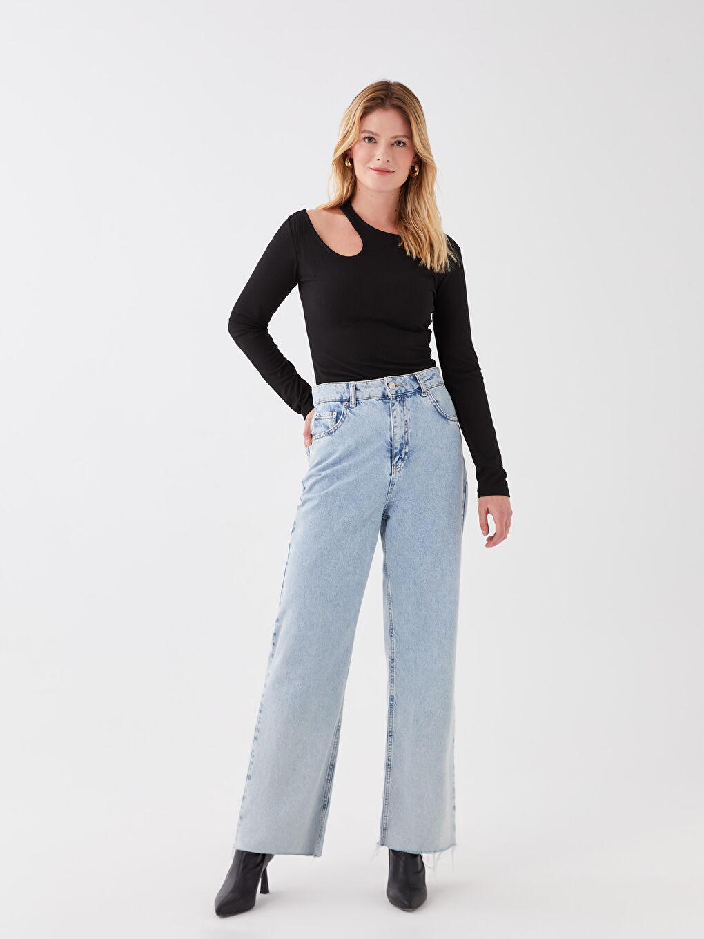 LC Waikiki Crew Neck Plain Long Sleeve Women's T-Shirt -S32469Z8-CVL