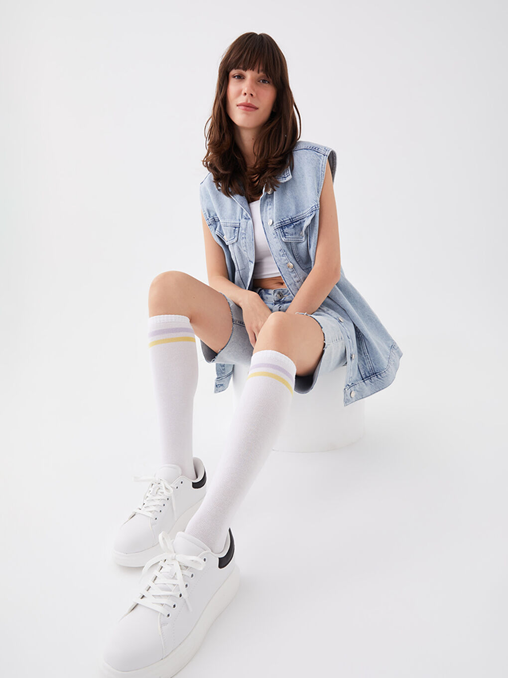 Women's Striped Knee High Socks