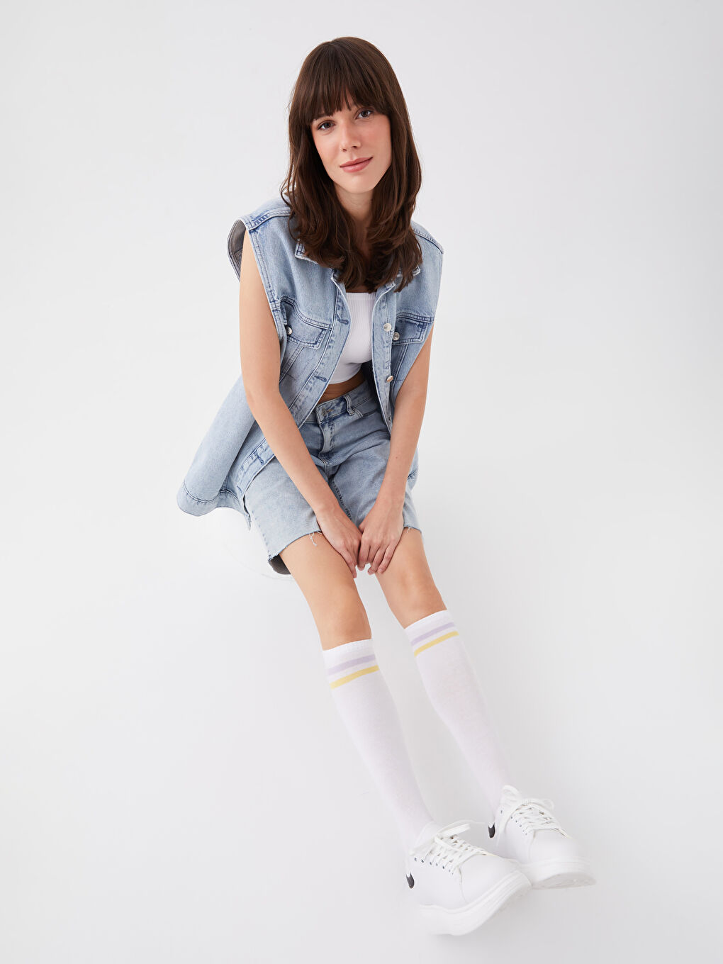 Women's Striped Knee High Socks-1