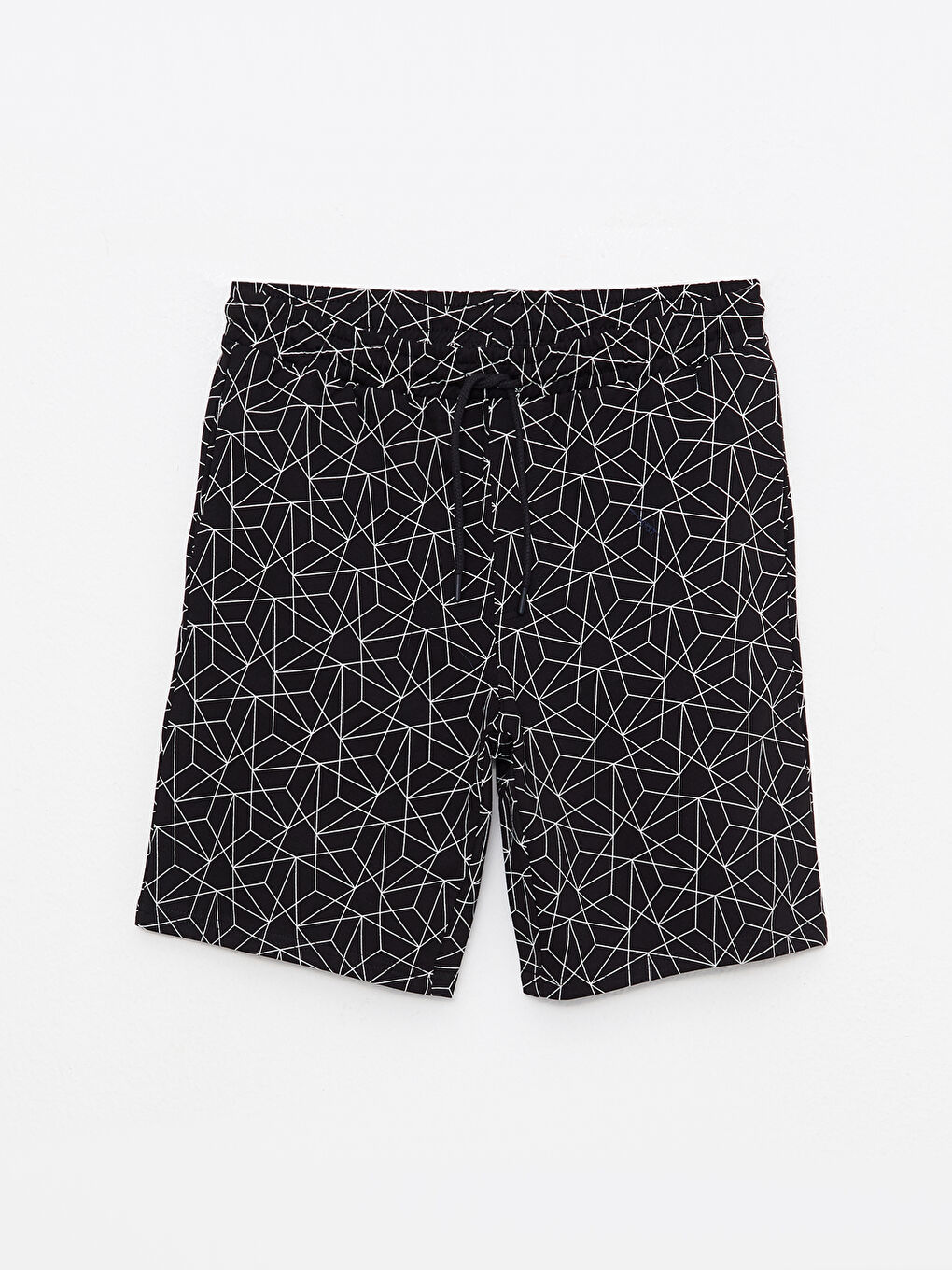 XSIDE Siyah Slim Fit Desenli Erkek Şort - 6
