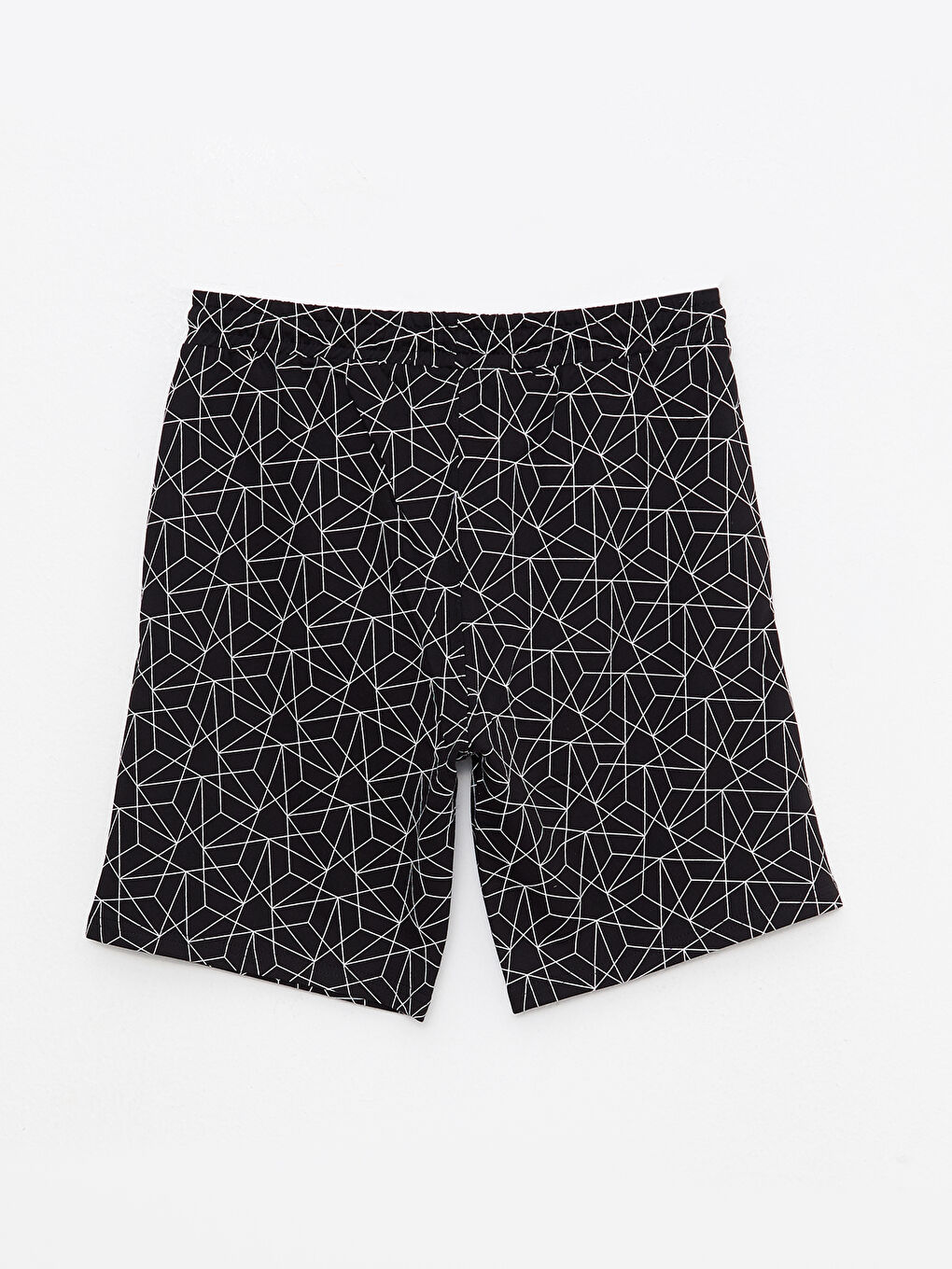 XSIDE Siyah Slim Fit Desenli Erkek Şort - 7