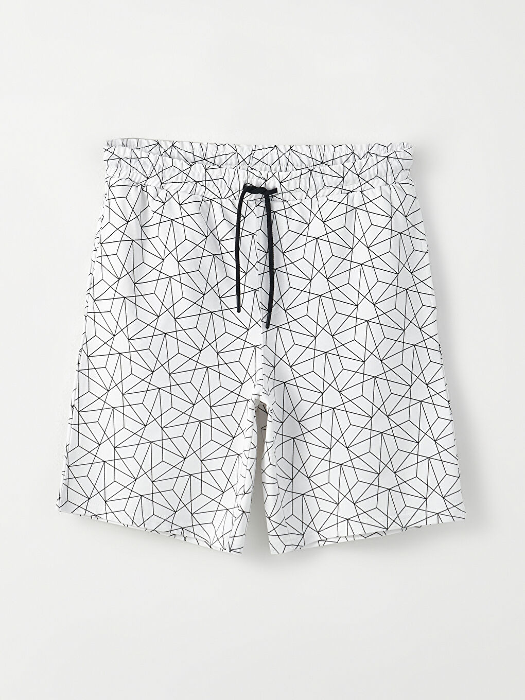 XSIDE Beyaz Slim Fit Desenli Erkek Şort - 5