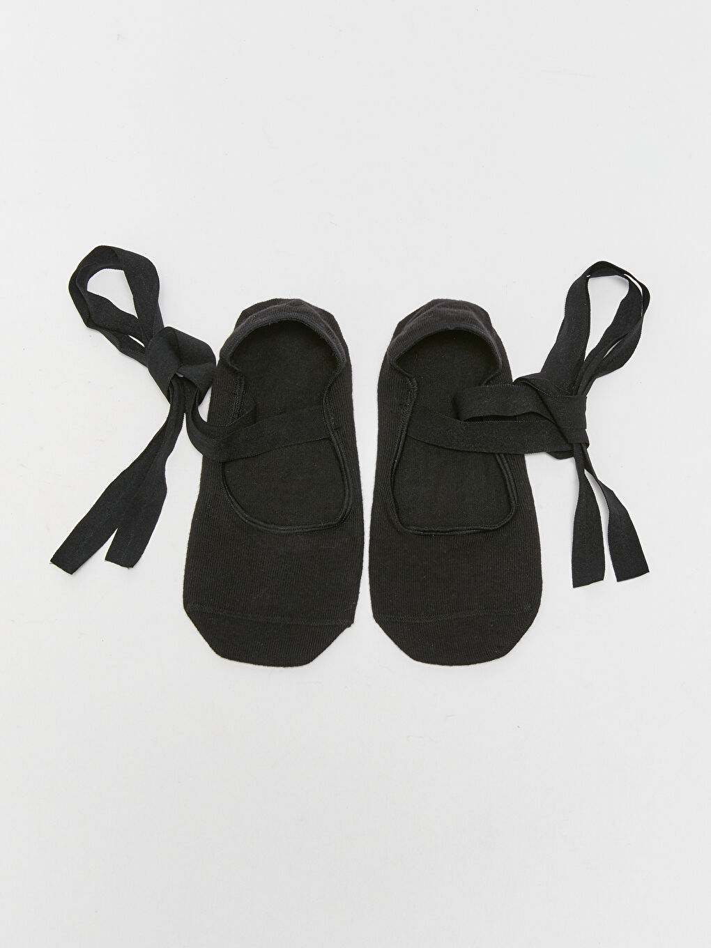 Siyah Kadın Kaydırmaz Tabanlı Düz Yoga ve Pilates Çorabı-5