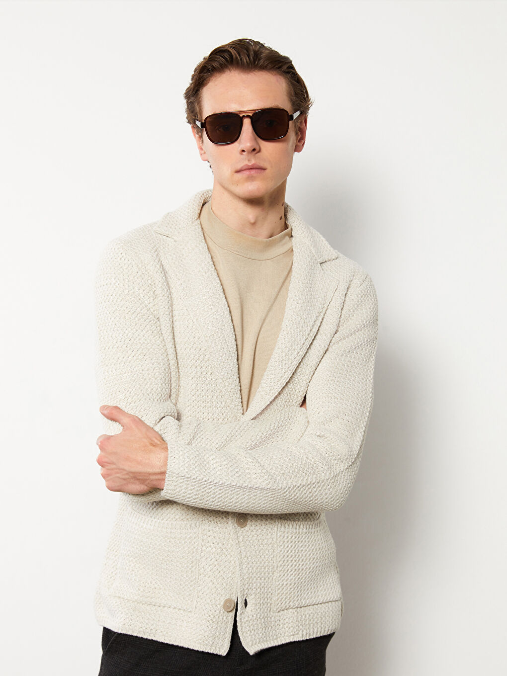 Slim Fit Shawl Collar Men's Knitwear Cardigan -S32531Z8-HZZ