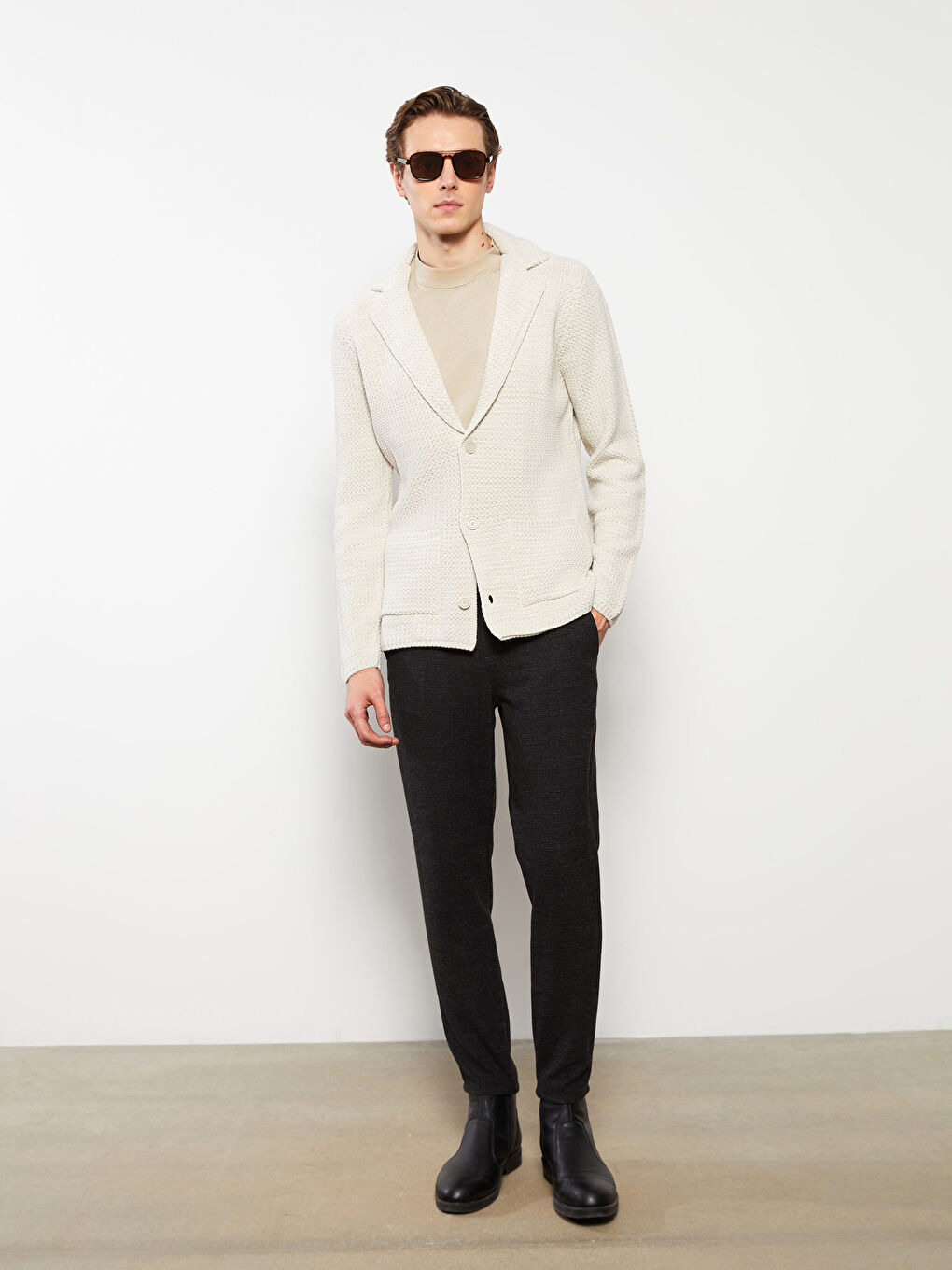 Slim Fit Shawl Collar Men's Knitwear Cardigan -S32531Z8-HZZ