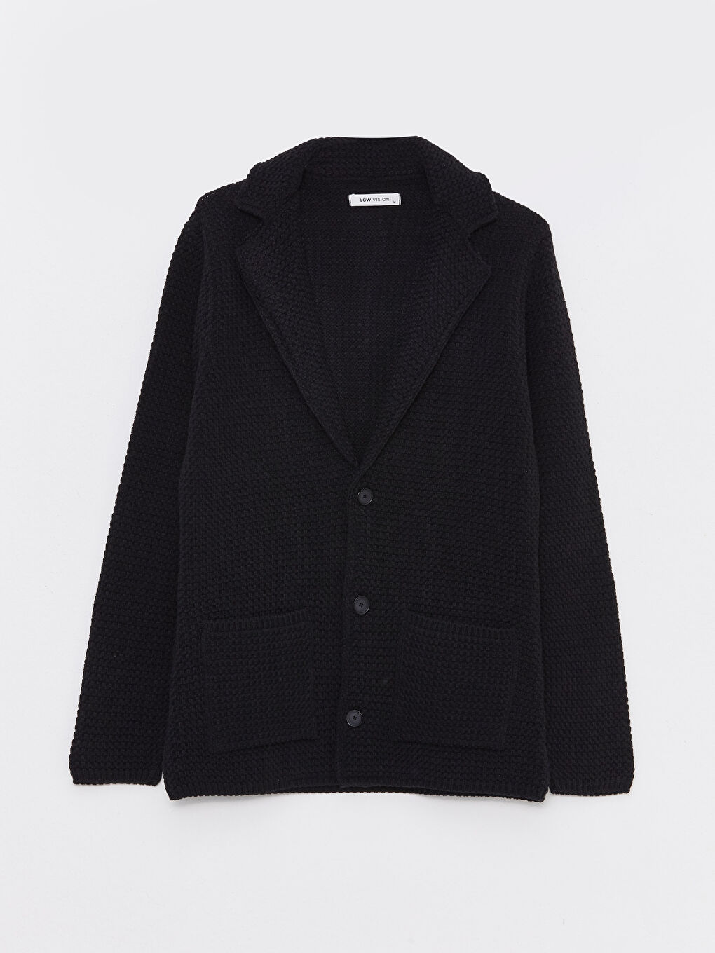 Lacivert Slim Fit Şal Yaka Erkek Triko Hırka-5