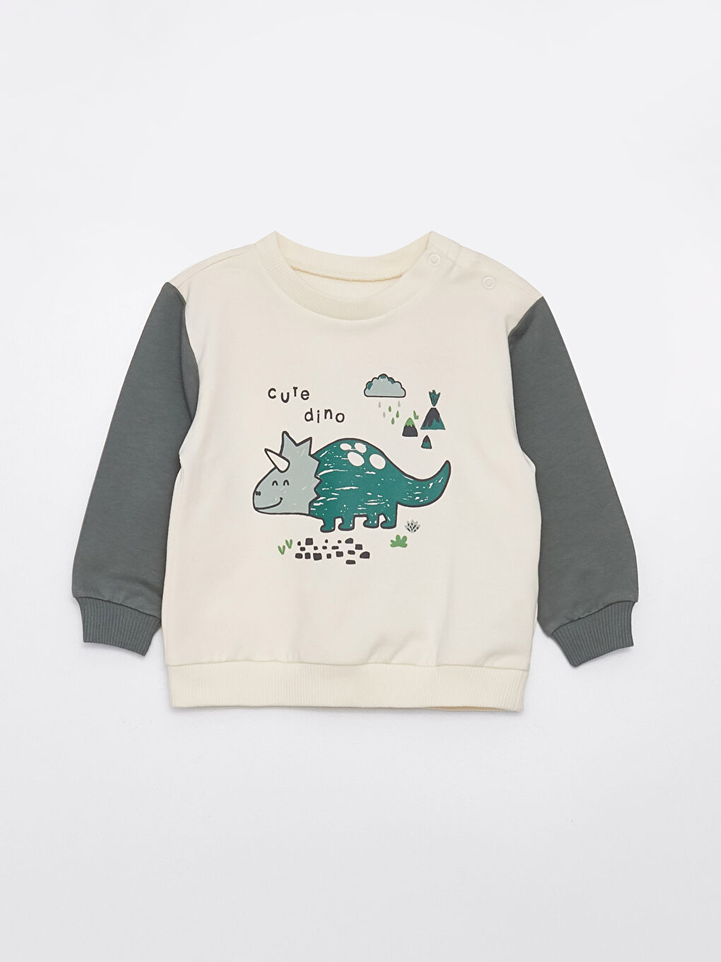 Crew Neck Long Sleeve Printed Baby Boys' Sweatshirt and Sweatpants 2 Pack Set-1