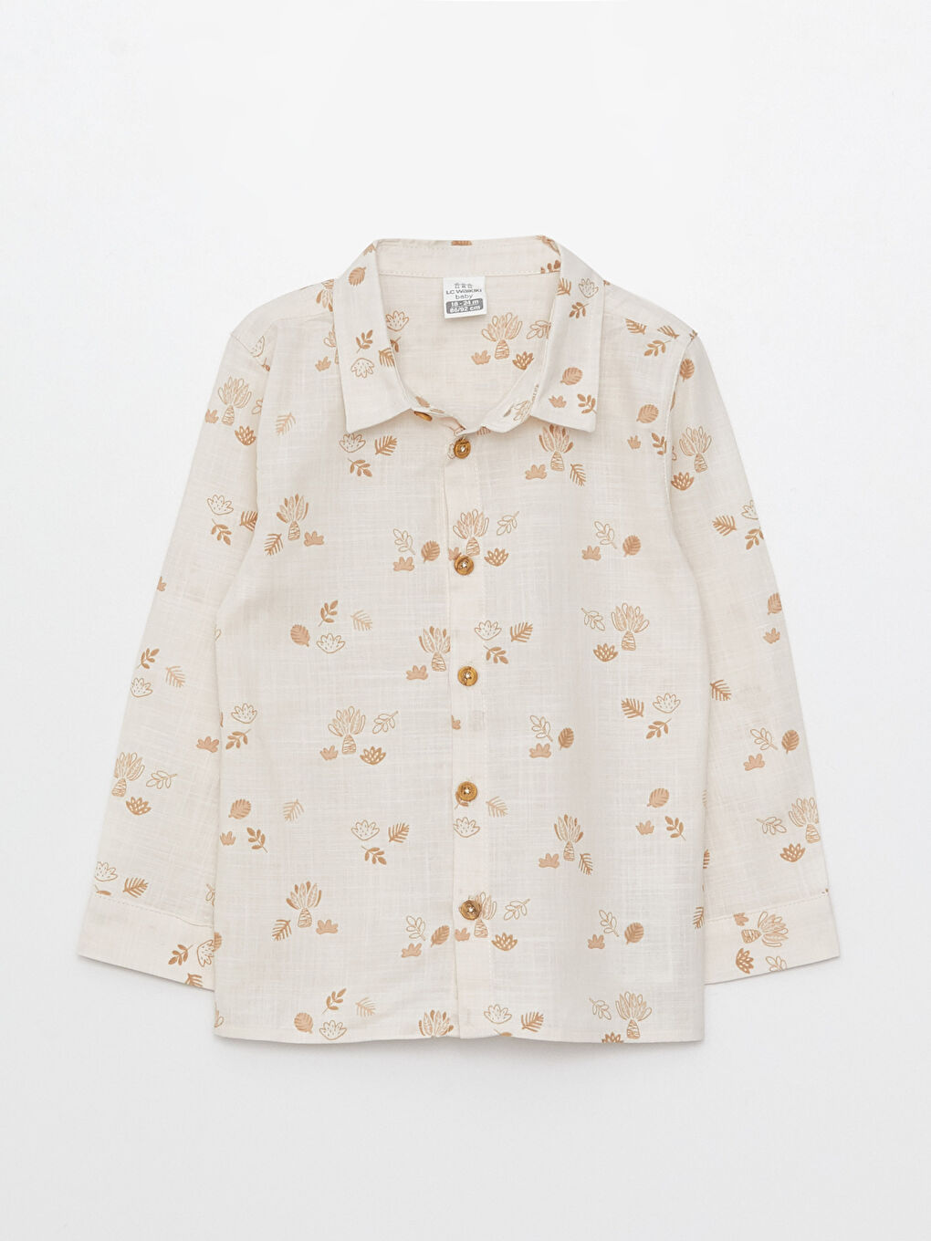 Printed Long Sleeve Baby Boy Shirt and Pants 2-Pack Set-1