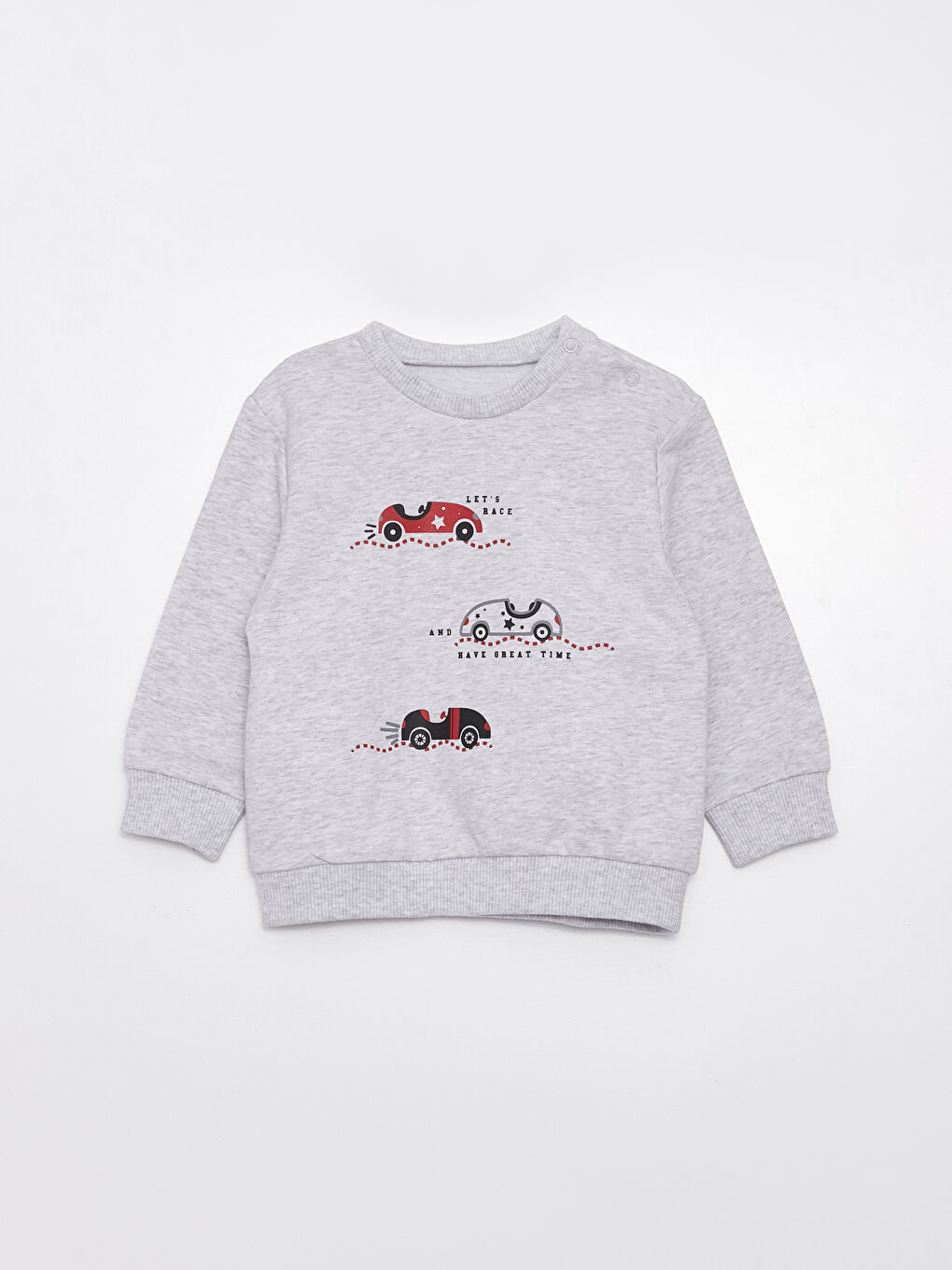 Ensemble 2 Pièces Bébé Garçons Imprimé Col Rond Manches Longues Sweat-Shirt et Pantalon de Survêtement-1
