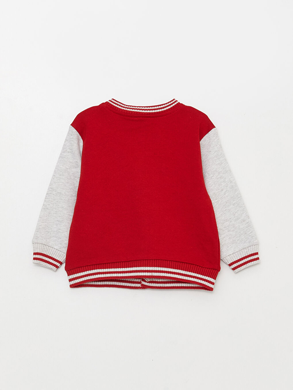 College Collar Long Sleeve Printed Baby Boy Bomber Jacket-1
