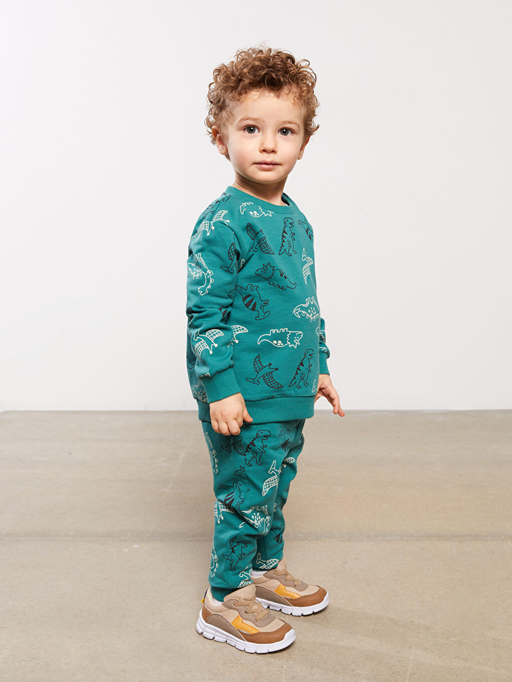 Bluza și Pantaloni de Trening pentru Bebeluși Băieți cu Guler Rotund Imprimat