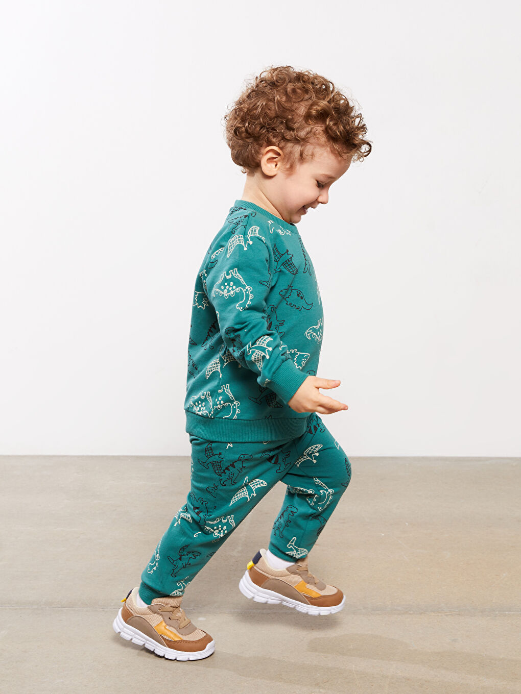 Bluza și Pantaloni de Trening pentru Bebeluși Băieți cu Guler Rotund Imprimat-1