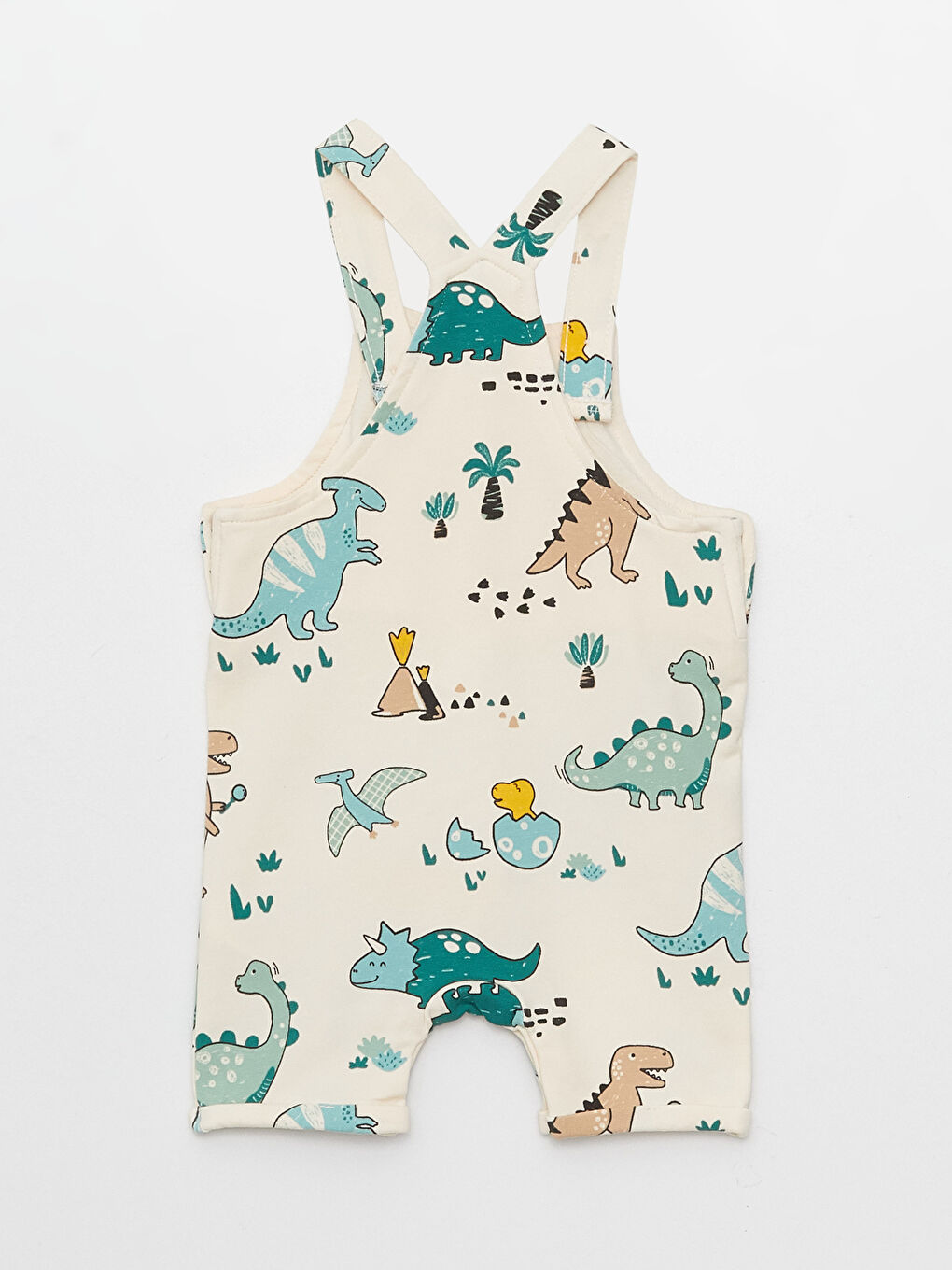 Quadratischer Kragen Bedruckte Baby Jungen Latzhose-1