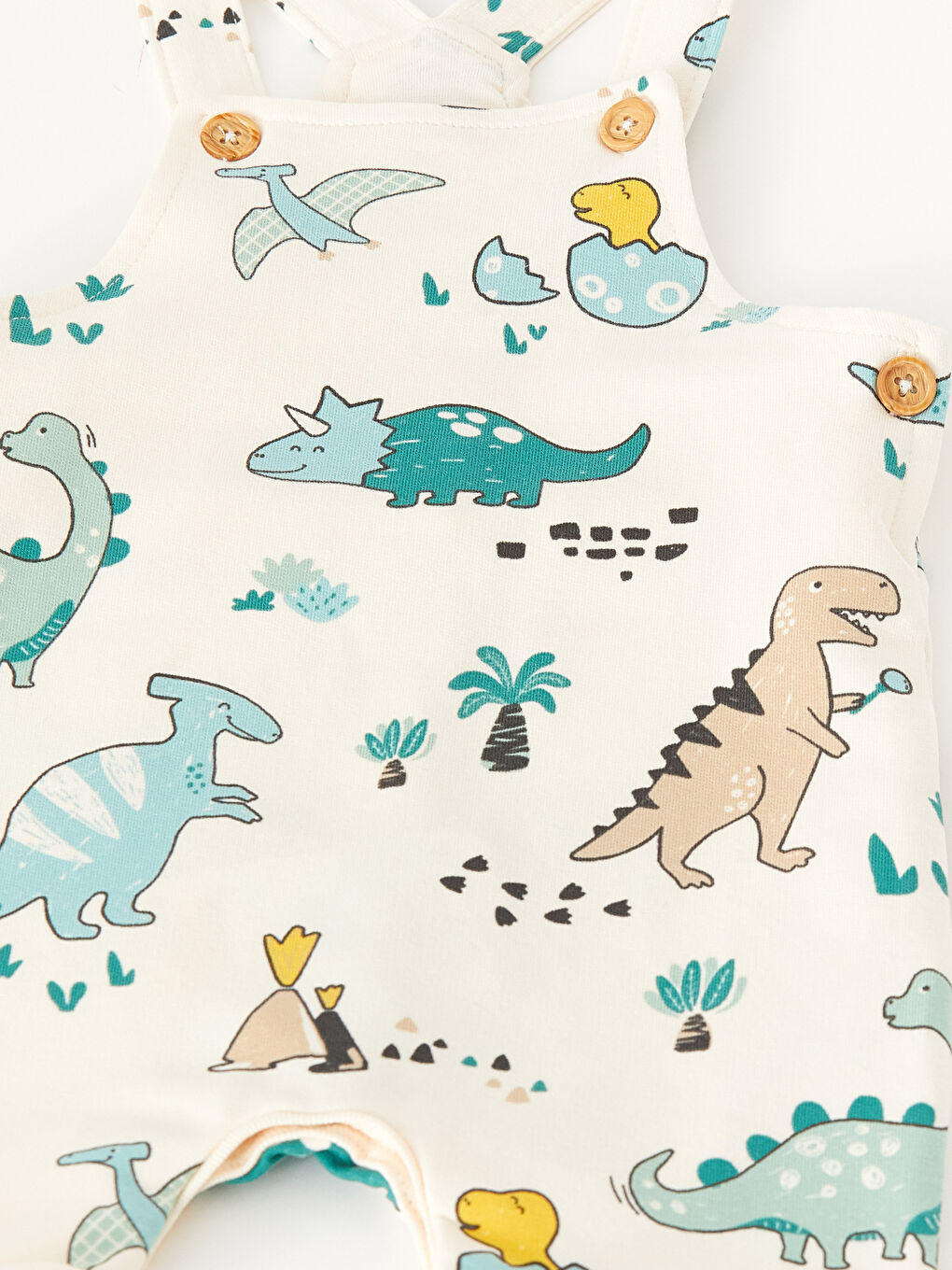 Quadratischer Kragen Bedruckte Baby Jungen Latzhose-2