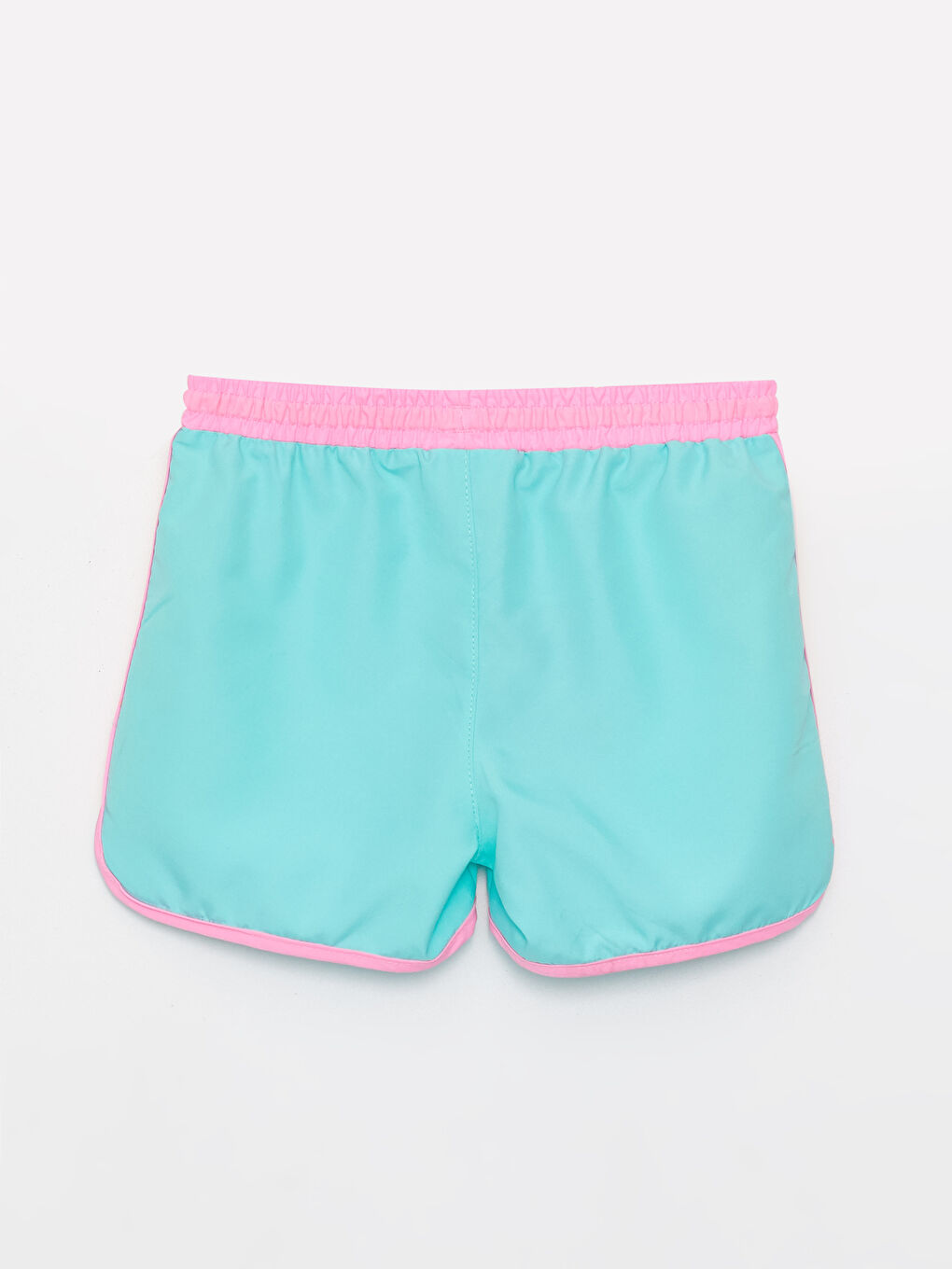 Elastic Waist Color Block Girl's Beach Shorts -S32548Z4-SRY