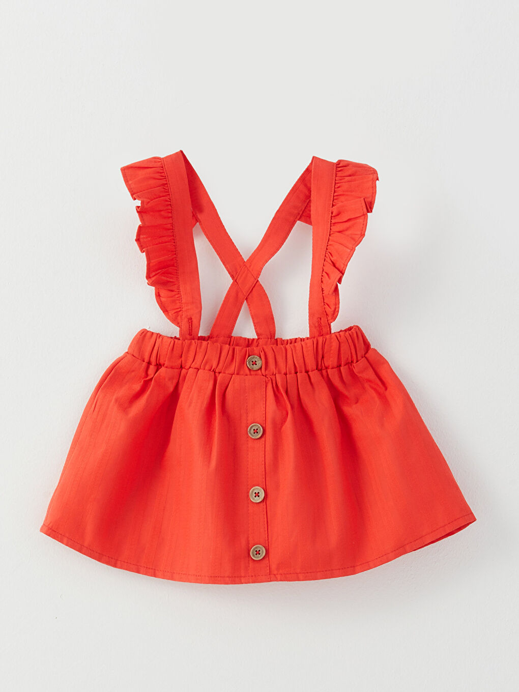 Crew Neck Long Sleeved Printed Baby Girl Snap fastener Body and Salopet Skirt 2 Piece Set-1