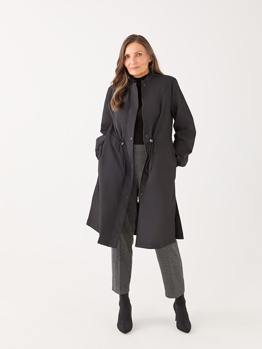 Turtle Neck Regular Long Sleeve Women's Coat -S32565Z8-CVL