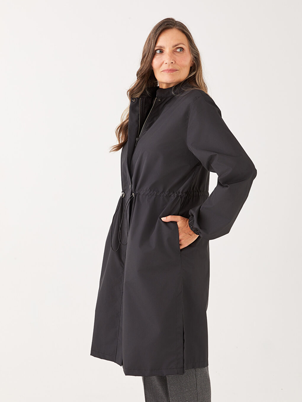 Turtle Neck Regular Long Sleeve Women's Coat -S32565Z8-CVL