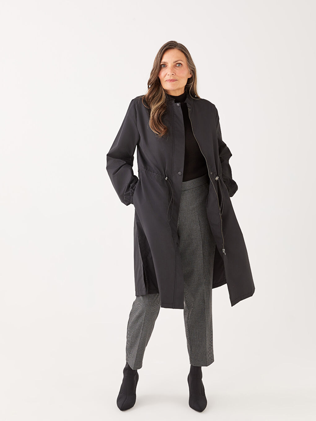 Turtle Neck Regular Long Sleeve Women's Coat -S32565Z8-CVL