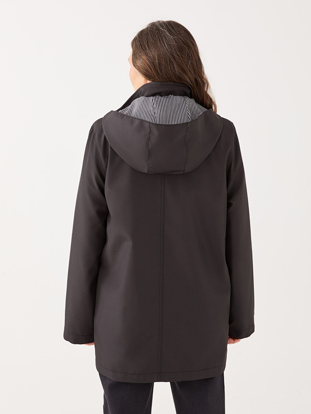 Hooded Regular Long Sleeve Women's Coat -S32568Z8-CVL