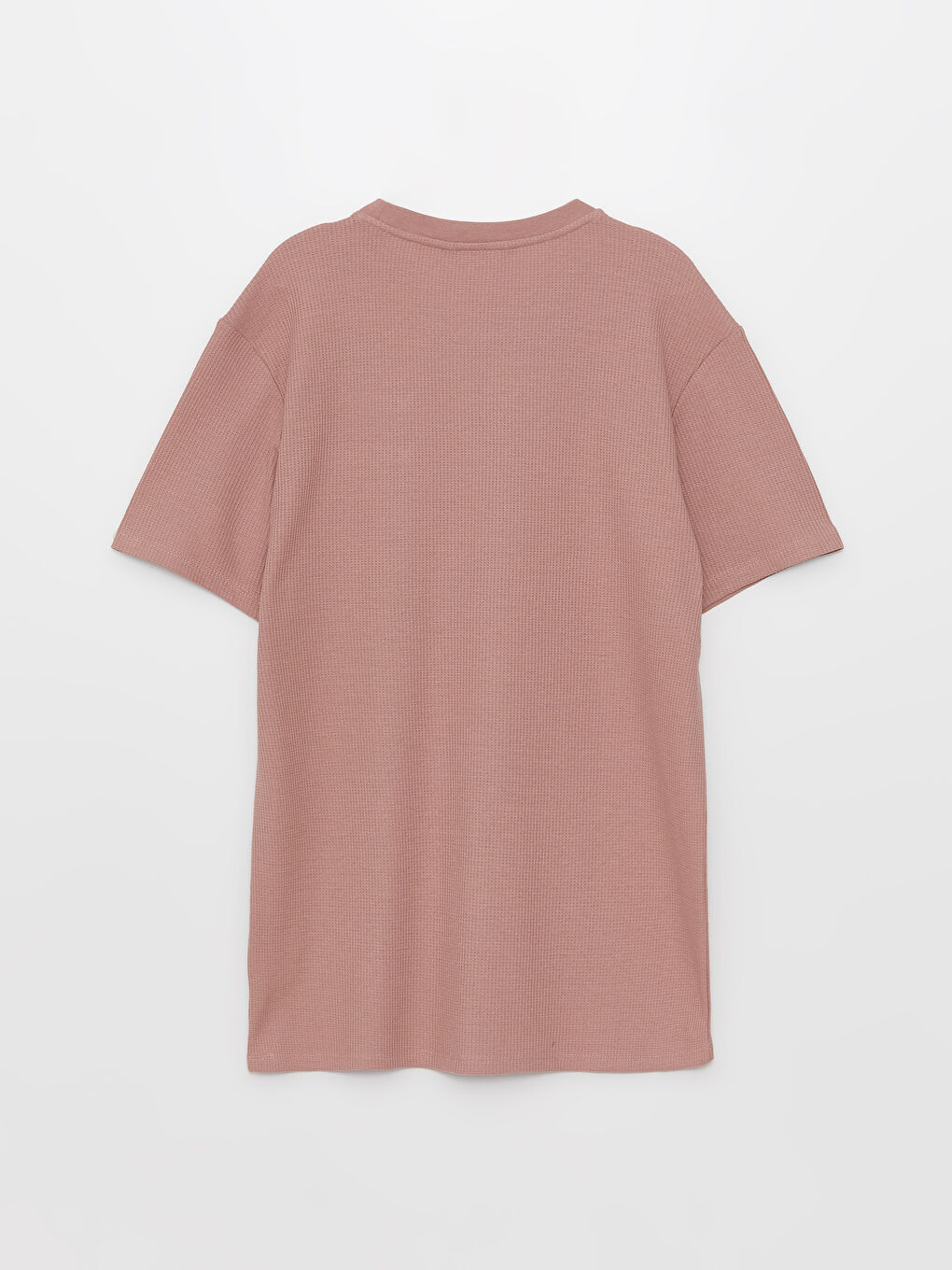 Pembe Bisiklet Yaka Kısa Kollu Erkek Tişört-6