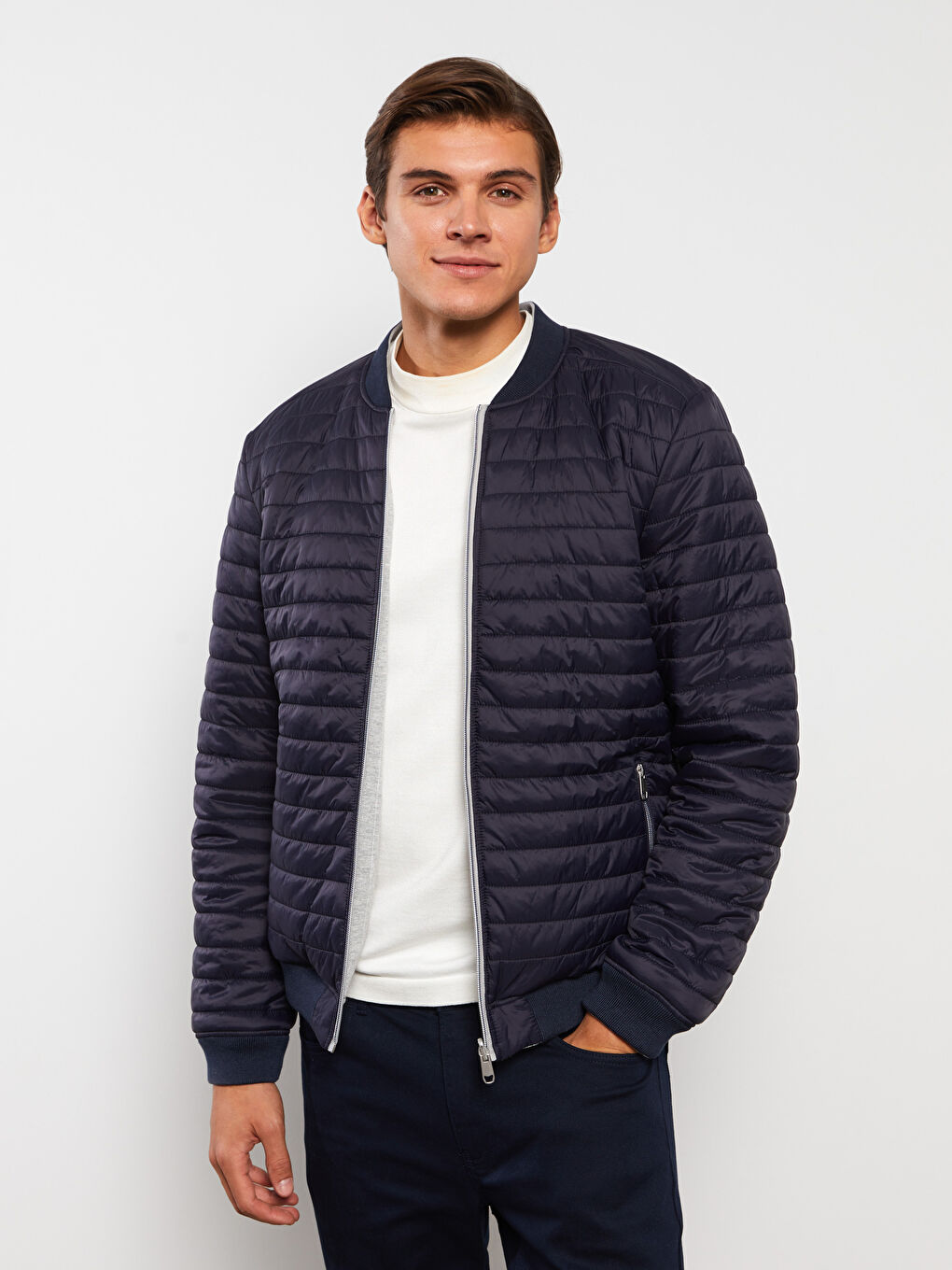 LCW Vision Slim Fit College Collar Men's Coat -S32591Z8-RFD