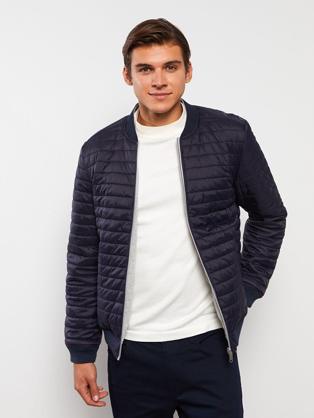 LCW Vision Slim Fit College Collar Men's Coat -S32591Z8-RFD