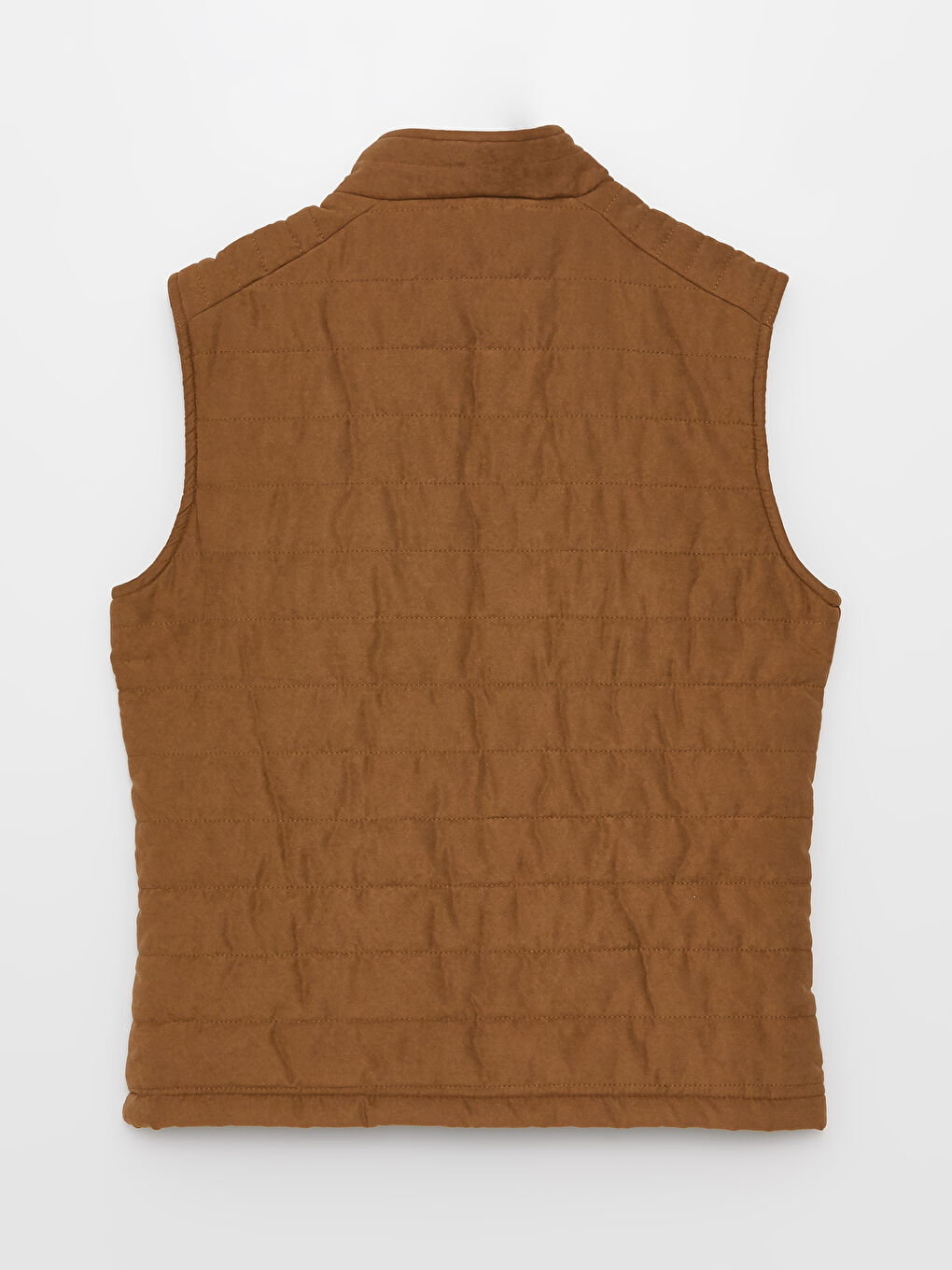 Slim Fit Standing Collar Suede Men's Vest-7