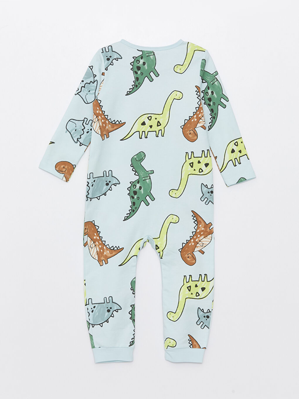 Bisiklet Yaka Uzun Kollu Baskılı Erkek Bebek Tulum-1