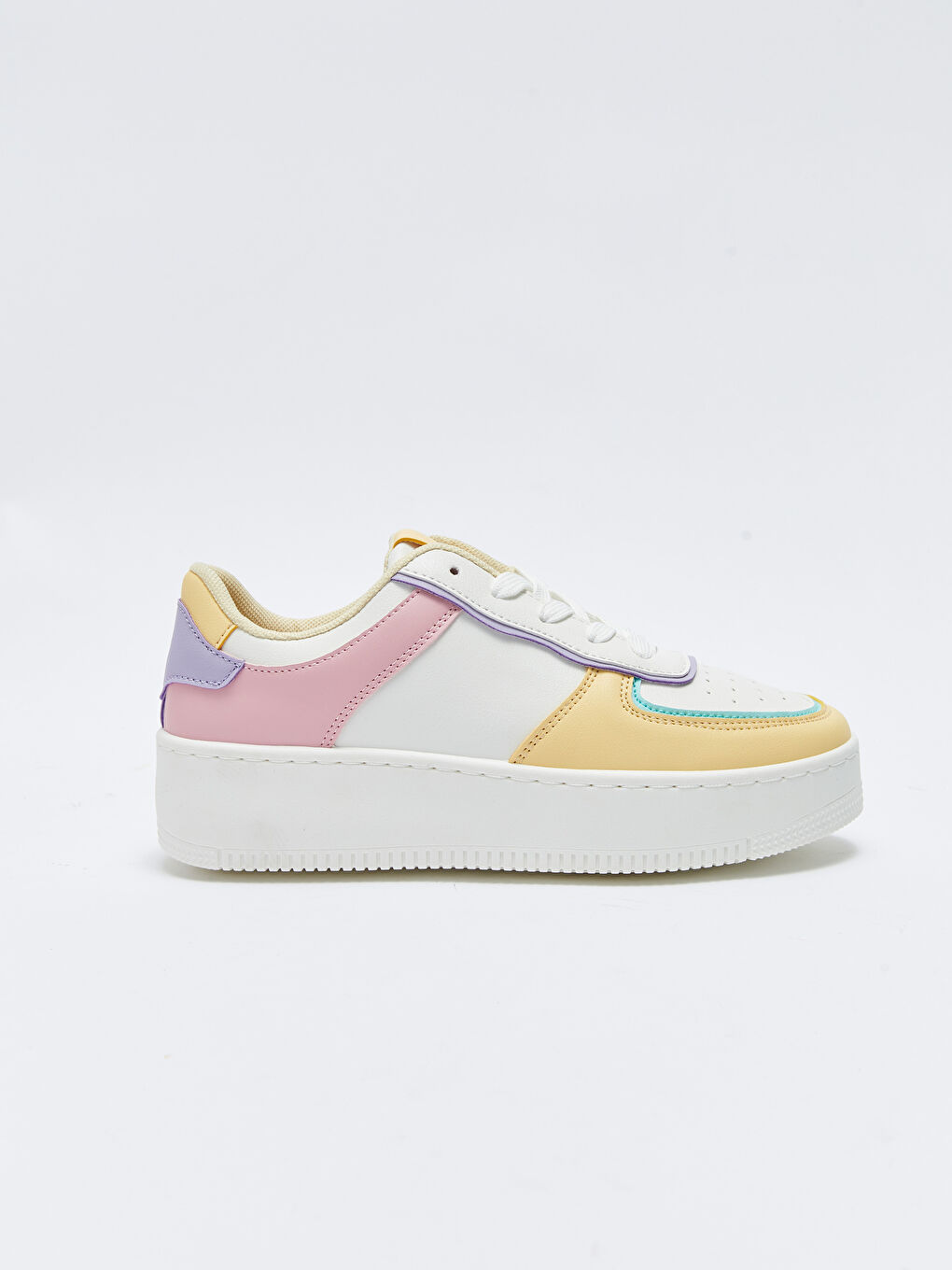 LCW STEPS Baskets en Similicuir à Lacets Bloc de Couleurs pour Femmes -S32612Z8-M0T