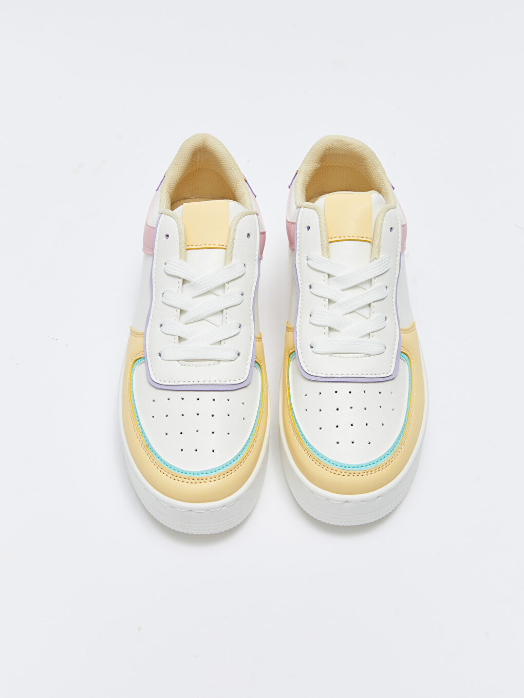 LCW STEPS Baskets en Similicuir à Lacets Bloc de Couleurs pour Femmes -S32612Z8-M0T