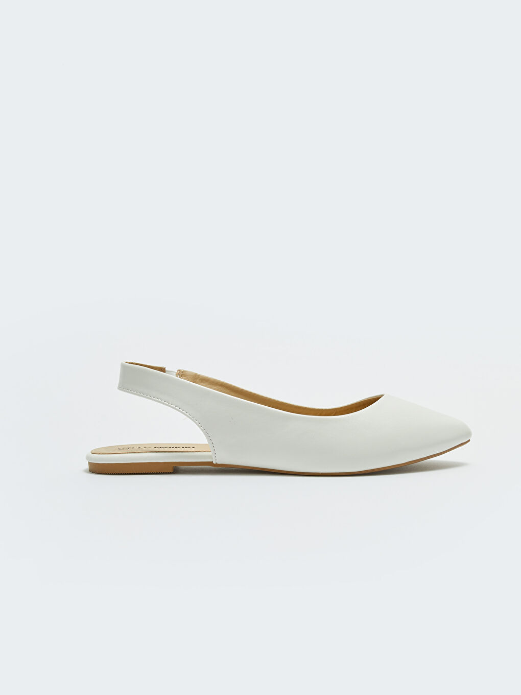 Leather Look Pointed Toe Flats-1