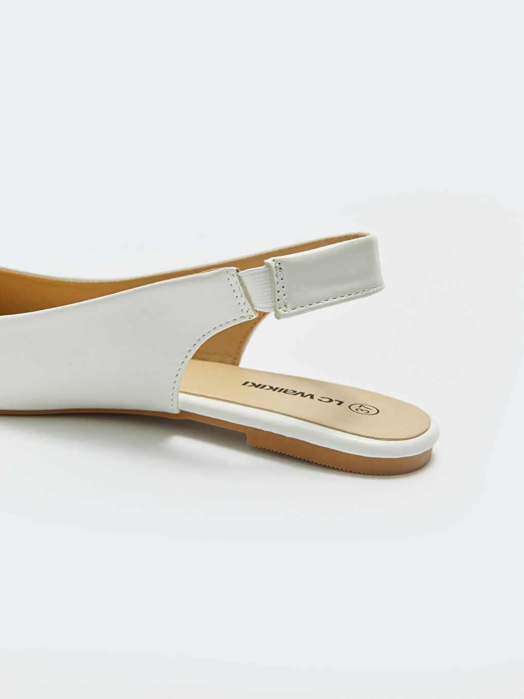 Leather Look Pointed Toe Flats-5