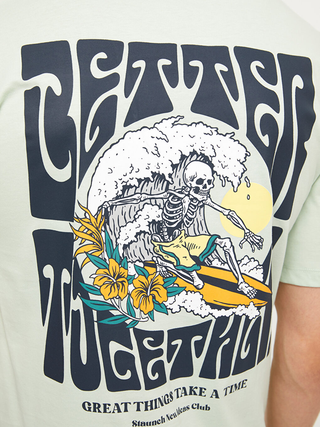 Футболка мужская из джерси с круглым вырезом-3