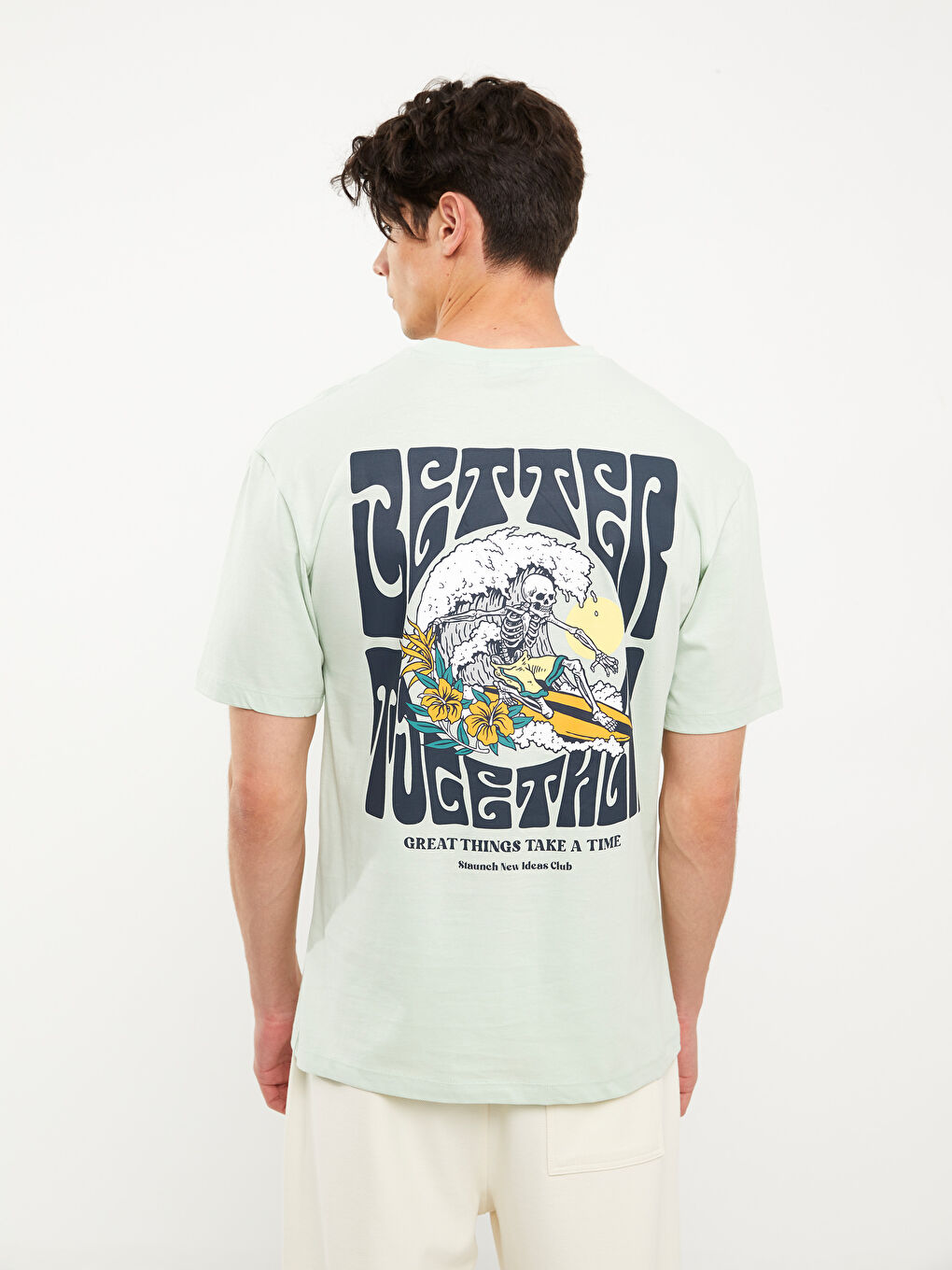 Футболка мужская из джерси с круглым вырезом-4