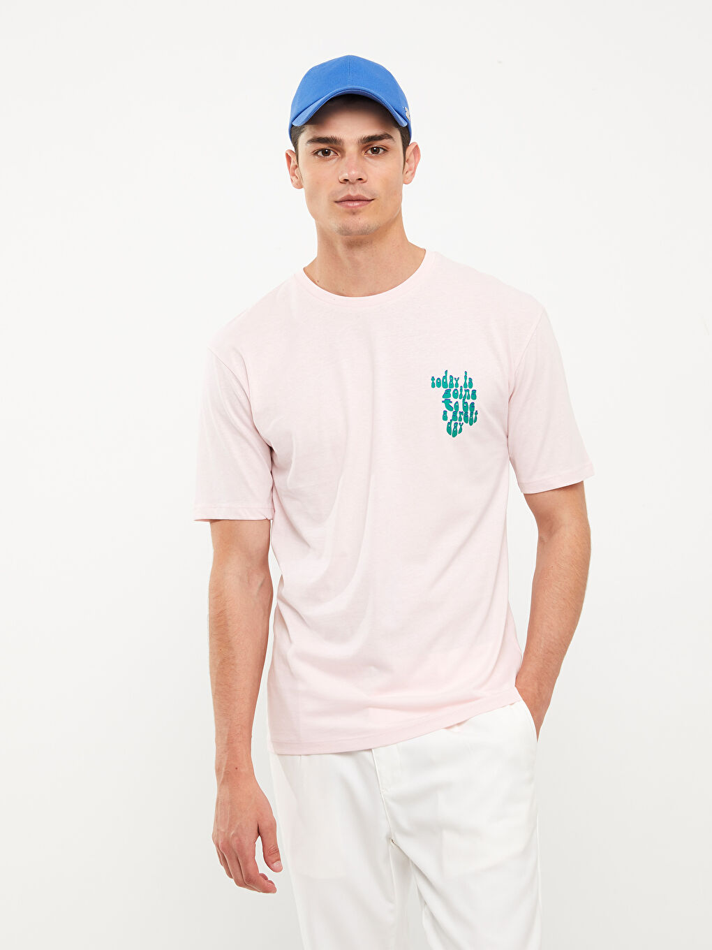 تيشيرت رجالي بياقة دائرية قماش جيرسي-2