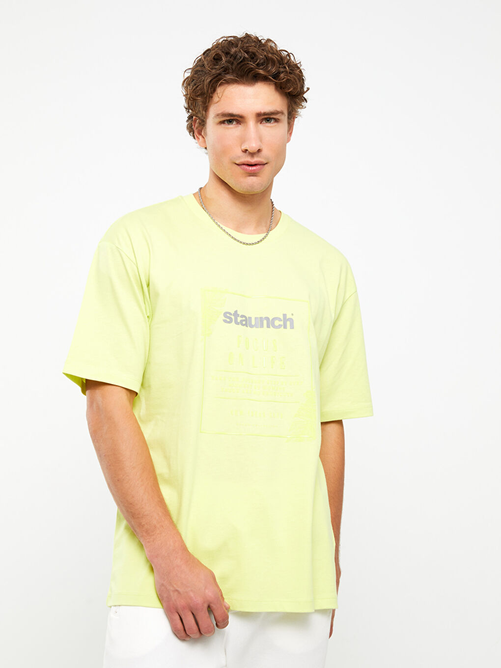 Crew Neck Short Sleeve Printed Combed Cotton Men's T-shirt