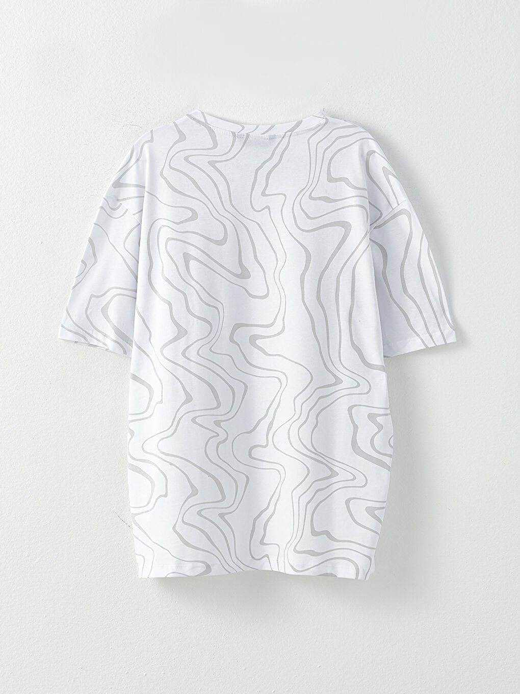 Футболка с круглым вырезом, коротким рукавом и принтом для мужчин-5