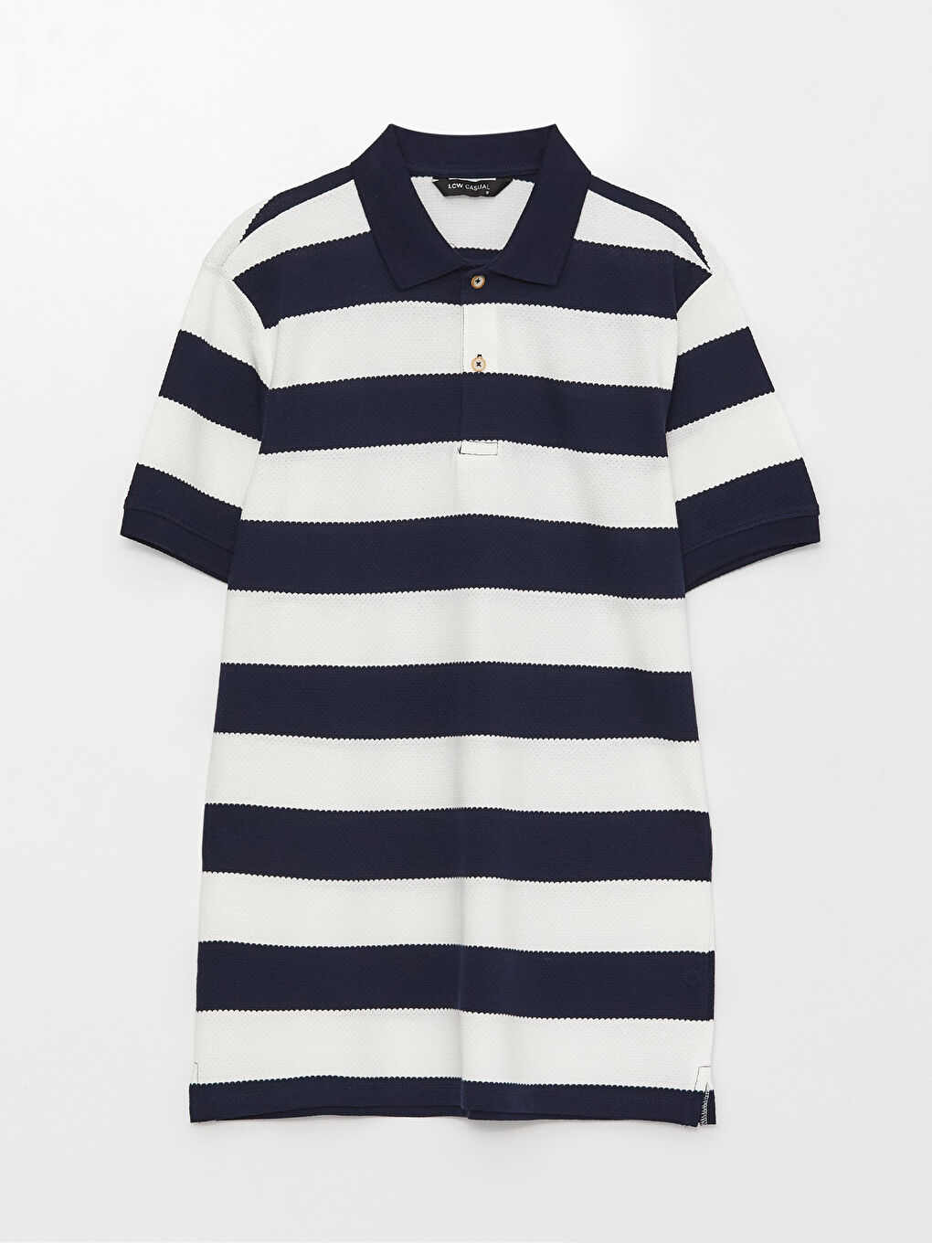 Polo Neck Short Sleeve Color Block Men's T-Shirt-5